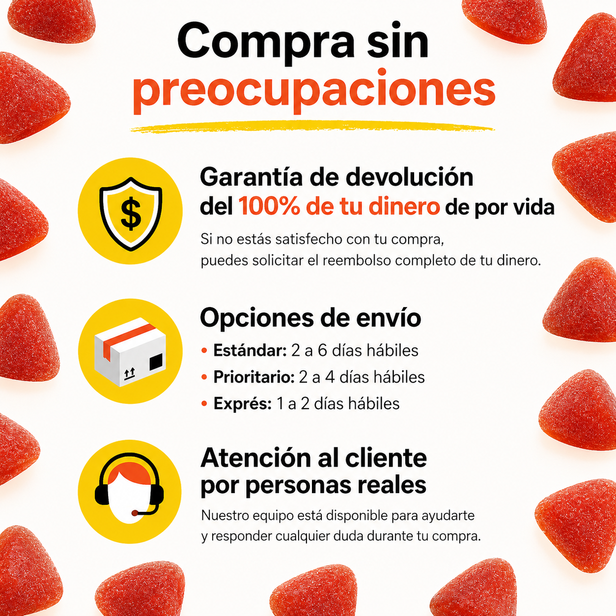 Gomitas de hongos para la concentración